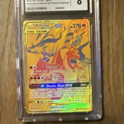 The Pokemon Company Reshiram & Charizard GX SM247 Black Star Promo CGC 8 Holo - Image 1