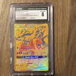 The Pokemon Company Reshiram & Charizard GX SM247 Black Star Promo CGC 8 Holo - Image 2