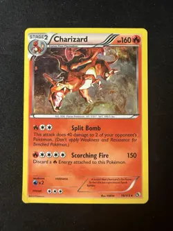 Pokemon TCG Charizad 19/113 Legendary Treasures Holo Rare LP - Image 1