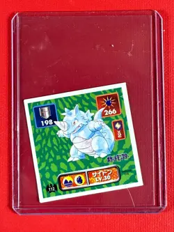 1996 Pokemon Sticker AMADAS Rhydon #112 - Image 1