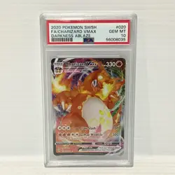 PSA 10 Charizard VMAX 020/189 - Pokemon Sword & Shield: Darkness Ablaze - Image 1