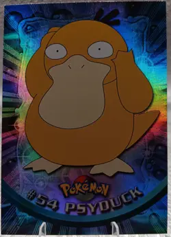 #54 Psyduck Rainbow Foil 1999 - Blue Topps - Pokemon Series 1 TV Animation - Image 1