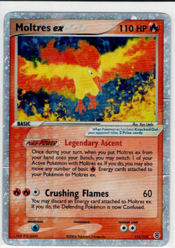Moltres ex 115/112 - FireRed & Leaf Green - Ultra Rare Pokemon Card - Damaged - Image 1