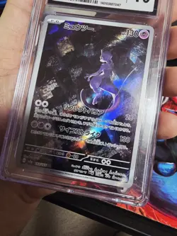 Pokemon TCG Mewtwo Art Rare Holo CGC 10 Gem Mint 183/165 Card 151 Japanese - Image 3