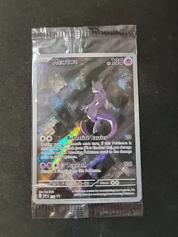 2023 SEALED Mewtwo Holo Black Star Promo Card SVP052 52 TCG CCG Pokemon Full Art - Image 1