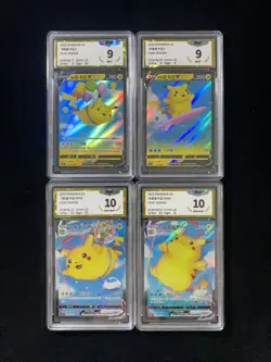 2023 Pokemon TCG S-Chinese Gift Box Surfing Pikachu Vmax Holo PGS 10 Lot*4 LU57 - Image 1