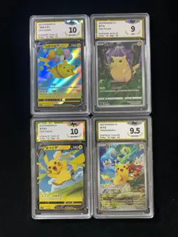 2023 Pokemon TCG S-Chinese Gift Box Surfing Pikachu Vmax Holo PGS 10 Lot*4 LU57 - Image 1