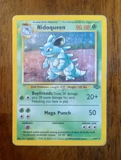 Nidoqueen Holo Rare 7/64 1999 Pokemon Jungle Heavy Played - Image 1