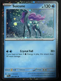 Suicune (Cosmos Holo) 026/094 Phantasmal Flames NM w/ SWIRL 🌀 Pokemon TCG - Image 1