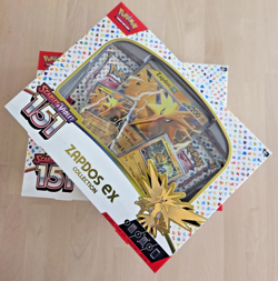 Pokemon TCG Scarlet & Violet 151 Zapdos EX Collection Box Sealed 4 Packs - Image 1