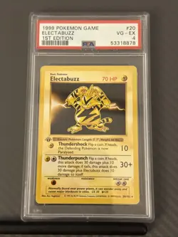 Pokemon TCG Electabuzz ENG Graded PSA 4 VG- Base Set 1st Edition 1999 #020/102 - Image 2