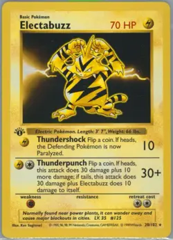Pokemon TCG Electabuzz ENG Graded PSA 4 VG- Base Set 1st Edition 1999 #020/102 - Image 5