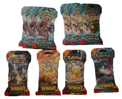 Pokemon TCG - Surging Sparks (SV08) - Sleeved Booster Pack Blister - Lot of 10 - Image 1