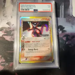 2005 POKEMON EX DELTA SPECIES #12 MEWTWO-REVERSE FOIL PSA 1 Poor - Image 1