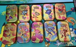 Pokemon TCG Pokemon 151 Mini Tins Set - Includes Photo Art Card & Coins NO PACKS - Image 1