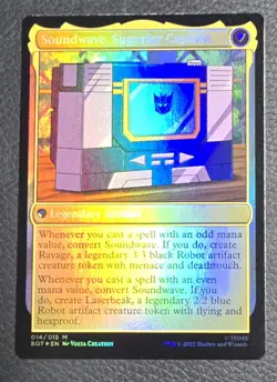 MTG Soundwave, Sonic Spy Universes Beyond: Transformers Foil Magic Robot Card - Image 2