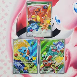 Charmander 038 + Squirtle 039 + Bulbasaur 037 - First Partner Pokemon Cards L220 - Image 1