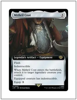 1x Mithril Coat, Extended Art, Lord of the Rings, Magic MTG NM - Image 1