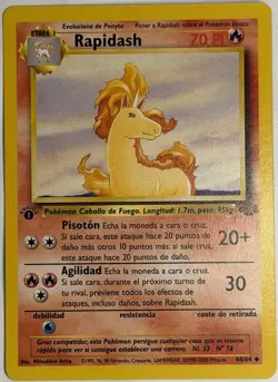 Rapidash 44/64 Jungle 1st Edition Spanish Pokemon LP - Image 1