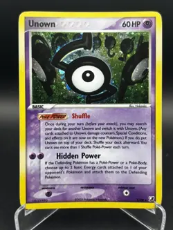 Pokemon Unown S S/28 EX Unseen Forces Rare Swirl Holo Card - Image 1