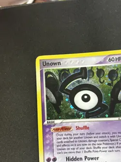 Pokemon Unown S S/28 EX Unseen Forces Rare Swirl Holo Card - Image 4