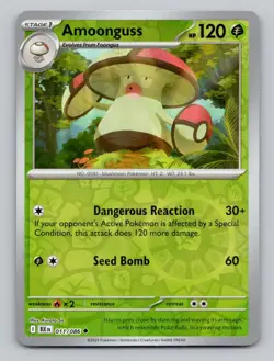 Reverse Holo Amoonguss 011/086 Uncommon Black Bolt Pokemon - Image 1