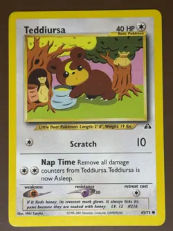 Teddiursa #65/75 Neo Discovery Pokemon tcg - Image 1