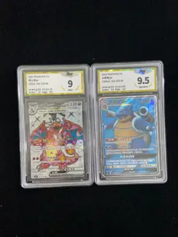 2025 Pokemon S-CHN CSV5C 145/129 SR Charizard ex Blastoise GX PGS 9.5 Lot*2 LU57 - Image 1