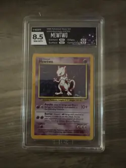 1999 Pokemon TCG Mewtwo Base Set Holo Unlimited Rare HGA 8.5 - Image 1