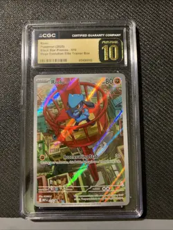 Pokemon Mega Evolution Riolu ETB Promo Illustration Rare CGC Pristine 10 - Image 1