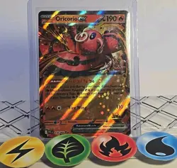 Pokemon TCG Oricorio EX 18/94 Phantasmal Flames Double Rare Holo 2025 NM - Image 1