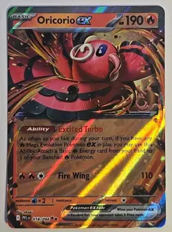 Pokemon TCG Oricorio EX 18/94 Phantasmal Flames Double Rare Holo 2025 NM - Image 2