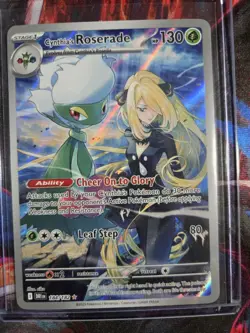Pokemon TCG Destined Rivals Cynthia's Roserade 184/182 Illustration Rare - Image 1