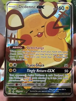 Pokemon Dedenne GX Full Art Promo Holo 195A/214 Alternate Art - Image 1