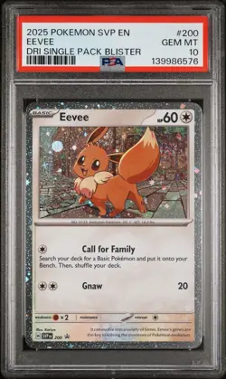 Eevee SVP 200 Pokemon S&V: Destined Rivals PSA 10 Gem Mint - Image 3