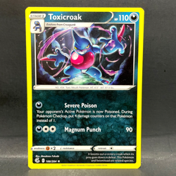 2021 POKEMON FUSION STRIKE TOXICROAK 166/264 (RARE) - Image 1