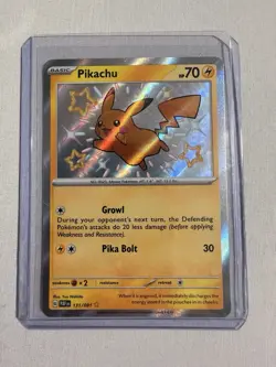 Pokemon TCG Paldean Fates Pikachu Holo Trading Card 131/091 SV - Image 1