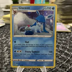 Glaceon SWSH192 Brilliant Stars Black Star Promo Pokemon Card Cosmos Holo - Image 1