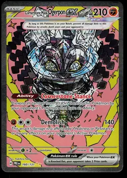 Pokemon Card - Cornerstone Mask Ogerpon ex Prismatic Evolutions 160/131 - Image 1