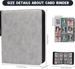 Card Binder 720 Pokets, 9-Pocket Trading Card Binder with Sleeves and Zipper ... - Image 5