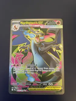 Mega Charizard X EX 109/094 Secret Rare Flashfire Pokemon Card NM - Image 1