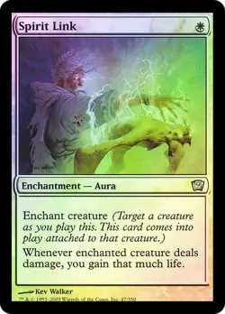 9th Edition MTG FOIL Spirit Link Magic - Image 1