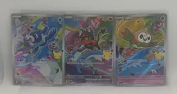 Pokemon TCG First Partner Illustration Collection Series 1 Alola Gen 7 Starters - Image 1
