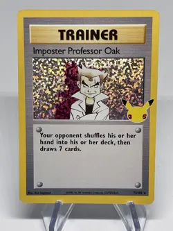 Imposter Professor Oak 73/102 Holo Celebrations Pokemon TCG NM/M #2 - Image 1