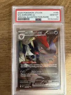 2025 Pokemon Journey Together #185 N'S Zoroark Ex Spec Illust Rare PSA 10 - Image 1