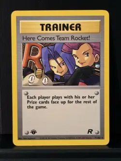 Pokemon Here Comes Team Rocket! 1st Edition Rare Trainer 71/82 Regular 2000 - Image 1