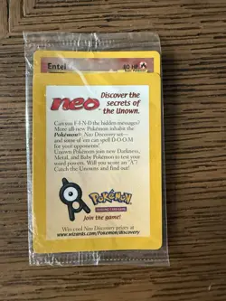 Pokemon TCG Entei Black Star Promo SEALED - Image 1