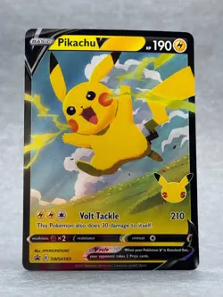 Pokemon - SWSH143 Pikachu V SWSH Sword & Shield Promo Holo NM TCG SWSD - Image 1