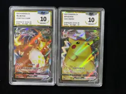 2023 Pokemon TCG S-Chinese Charizard Pikachu Vmax RRR Holo PGS 10 Lot*2 LU57 - Image 1