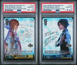 PSA10 Signed Weiss Schwarz Sword Art Online 10th SAO/SZ01-001SP &SAO/SZ01-0071SP - Image 1